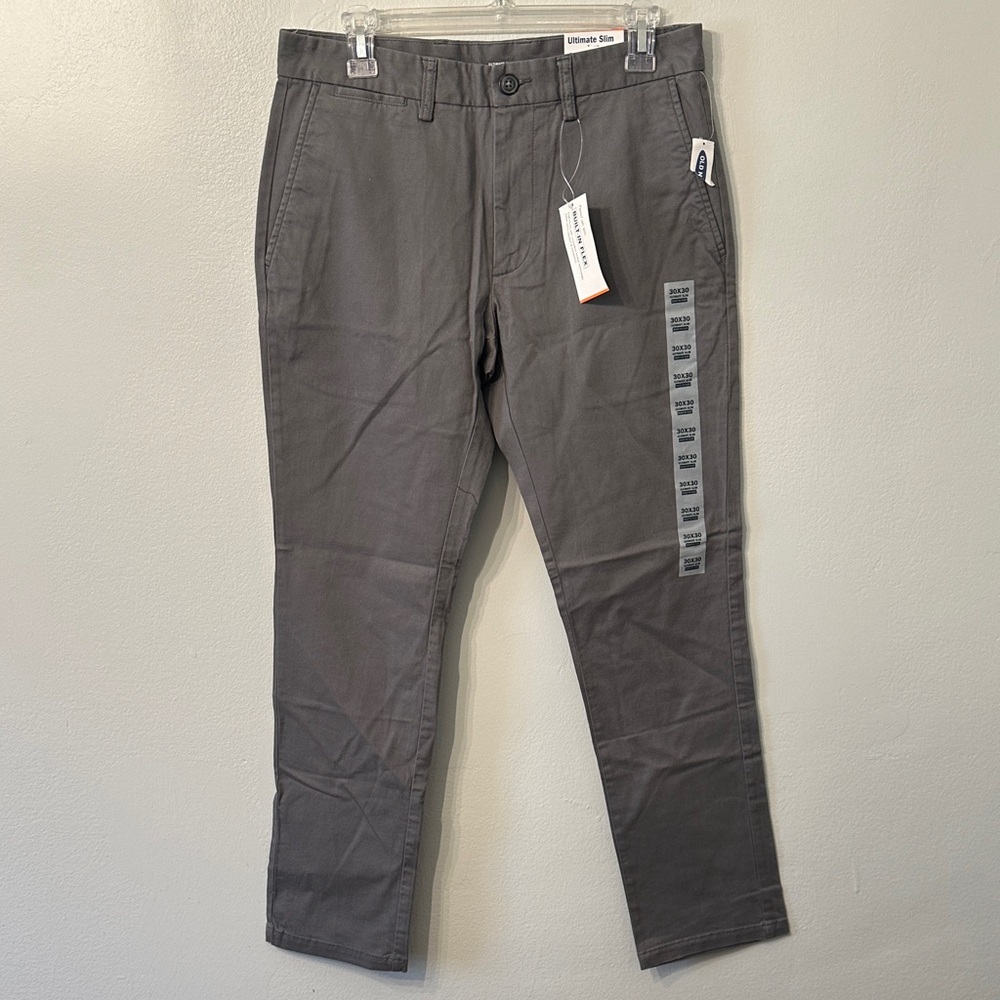Old Navy Gray Slim Chino Pants